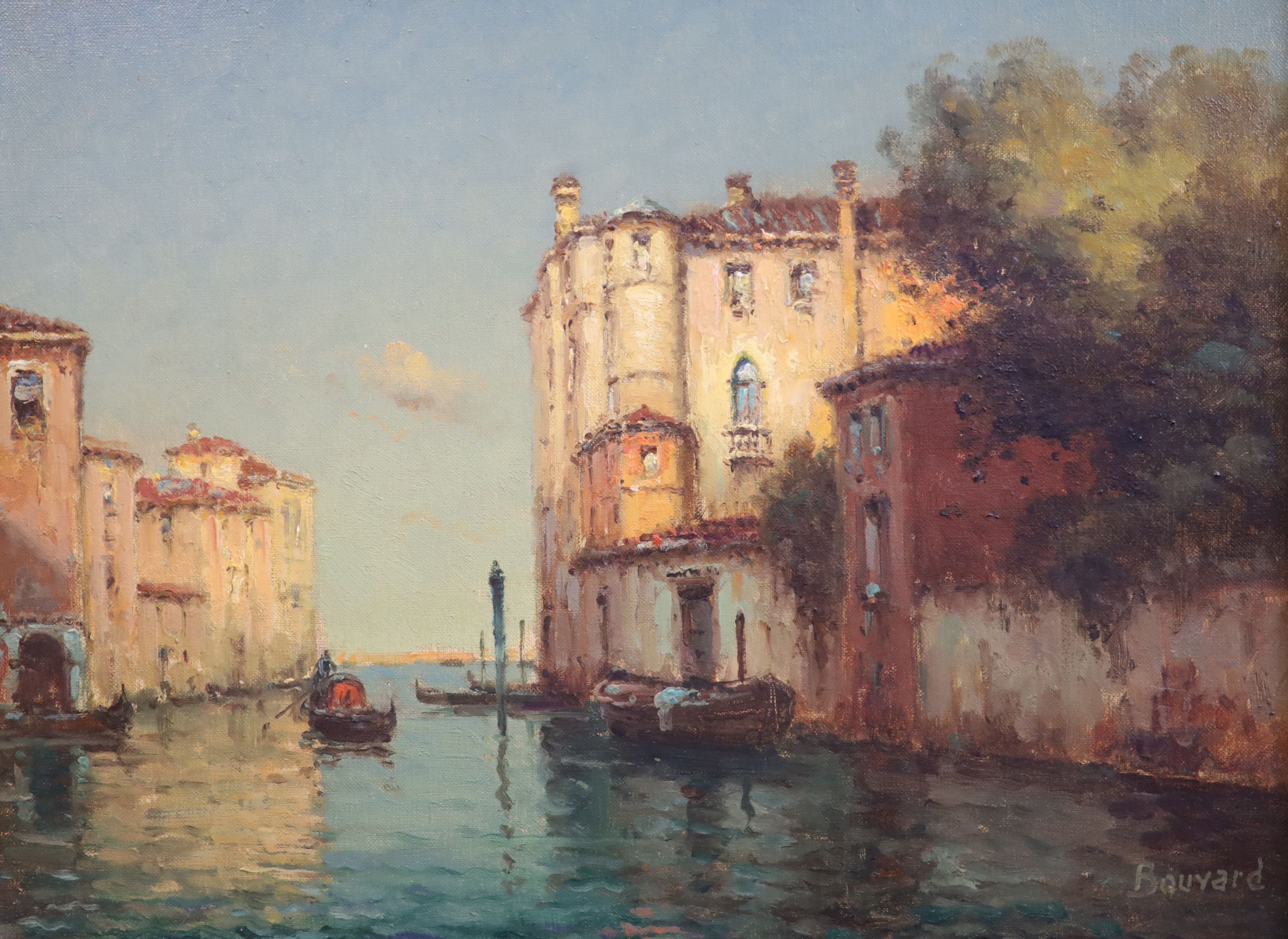 § A. Bouvard Jnr (1870-1956) Venetian canal scene 10.25 x 13.5in.